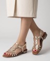 OH ! MY SANDALS 5874-16856 Premium Leather Champagne