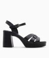 OH ! MY SANDALS 5937-17045 Leather μαύρο