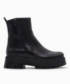 RAGAZZA Γυναικεία Μποτάκια 0259 leather μαύρο