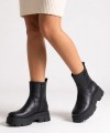 RAGAZZA Γυναικεία Μποτάκια 0259 leather μαύρο