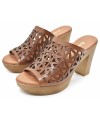 RAGAZZA Γυναικεία Πέδιλα 0333 Leather ταμπά 