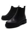 RAGAZZA Γυναικεία Μποτάκια 0423 leather μαύρο