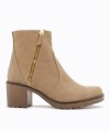RAGAZZA Γυναικεία Μποτάκια 0578 Leather Μπεζ