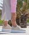 SEVEN Sneakers Q119R0042X11 19R-004 Beige Croco Gold