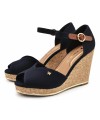Wrangler πλατφόρμα Panama Raval WL01531A-016 canvas Navy