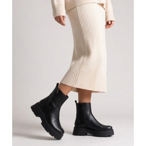 RAGAZZA Γυναικεία Μποτάκια 0259 leather μαύρο