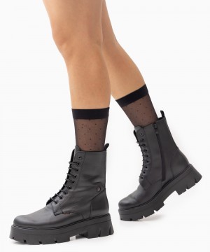 RAGAZZA Γυναικεία Μποτάκια 0258 leather μαύρο