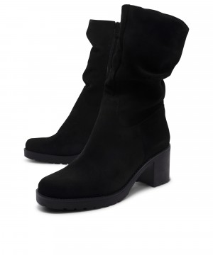 RAGAZZA Γυναικεία Μποτάκια 0575 leather μαύρο