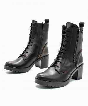 RAGAZZA Γυναικεία Μποτάκια 0579 Leather μαύρο