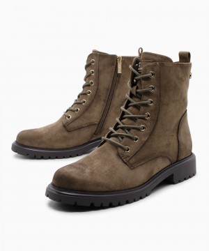 XTI Γυναικεία Μποτάκια 146243 leather Taupe